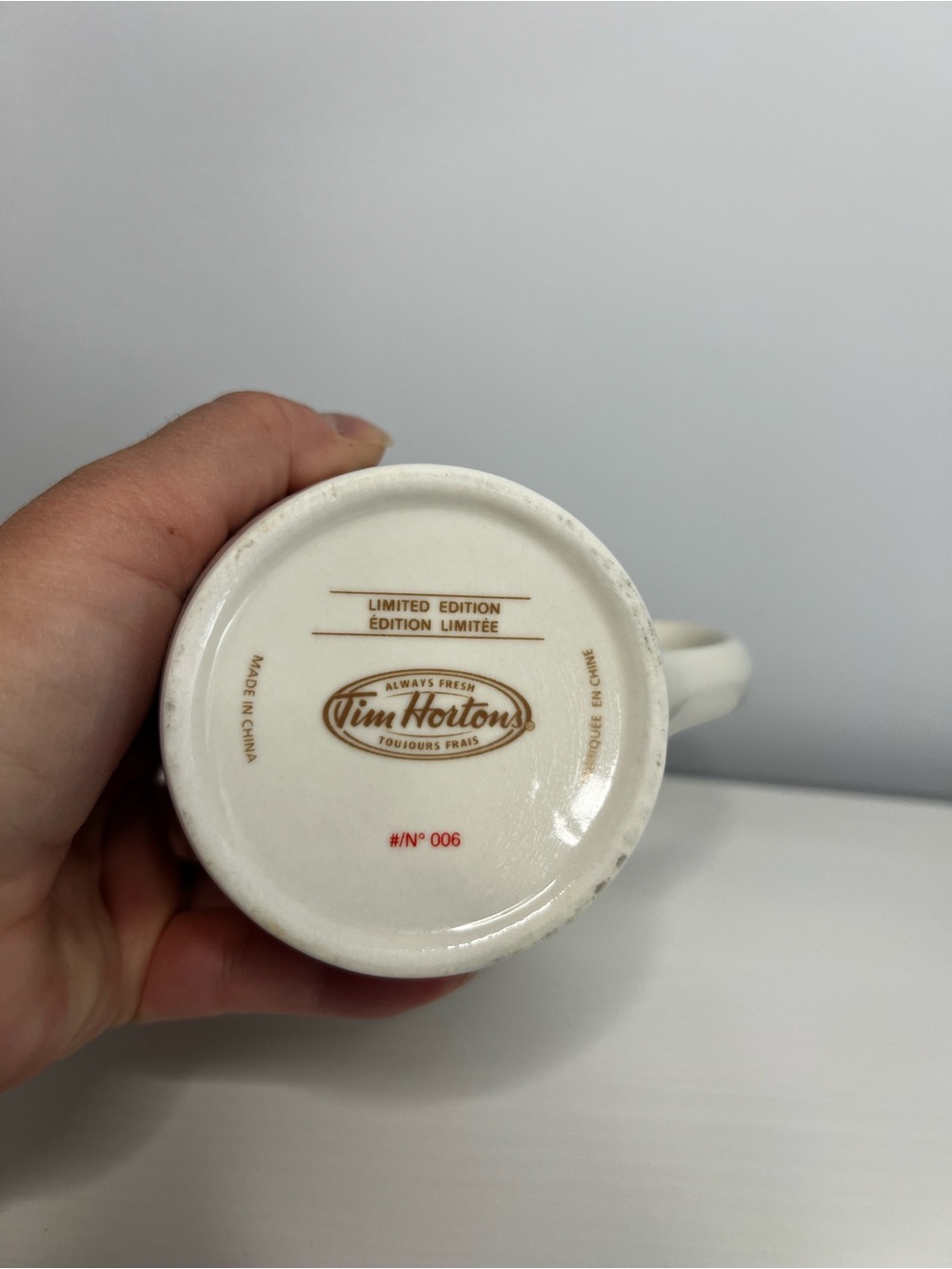 Tim Hortons Limited Edition #006 Ceramic Coffee Mug Tan Interior Collectible - Picture 6 of 8